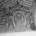Photograph of  Sakyamuni Buddha between two Bodhisattvas in Dunhuang Mogao Cave 251 taken by Irene Vincent in 1948.