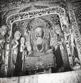 Photograph of a statue niche in Dunhuang Mogao Cave 424 taken by Irene Vincent in 1948.