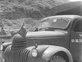 Edward Beltz with the Sino-British Science Co-operation Office (SBSCO) truck in Sichuan taken on Joseph Needham's 1943 visit to Dunhuang.