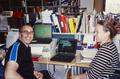 Michael Kaye (IDP database developer) and Susan Whitfield at the British Library.