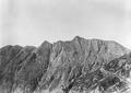 Sacred mount, Tei-pei-shan summit, Tsin ling Range, Shensi. Photograph taken by William Purdom on his 1909-1910 travels in China. Pilgrimages in July. Photograph taken by William Purdom on his 1909-1910 travels in China.