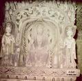 Photograph of statues in Dunhuang Mogao Cave 432 taken by Raghu Vira in 1955.