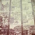 Photograph of a wall painting of sixteen meditation scenes in Dunhuang Mogao Cave 171 taken by Raghu Vira in 1955.