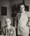 Portrait of Frederick William Thomas and Giuseppe Tucci, Rome in 1955.