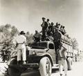 Photograph of truck en route to Dunhuang taken by Irene Vincent in 1948.