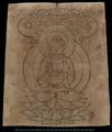 Line drawing of a buddha