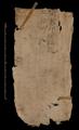 Fragment of a Chinese silk envelope, probably to hold a letter also written on silk.