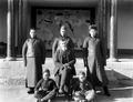 William Purdom with villagers, Weichang, Southern Mongolia, after recovering from blood poisoning in arm. Photograph taken on his 1909-1910 travels in China.