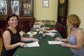 Professor Irina Popova, Director of the Institute of Oriental Manuscripts and Dr Susan Whitfield, Director of IDP at the British Library, sign an MoU for the continuing collaboration between their institutions.