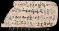 Manuscript fragment in Tocharian B