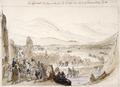 The Cabaul Cantonments from the bridge, near the fort of Mahmood Khan Byab, 1840.
