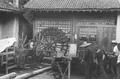 Waterwheels being made at the Chinese Industrial Cooperative at Shuangshipu, Shaanxi, taken on Joseph Needham's 1943 visit to Dunhuang.