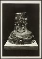 Photograph of a clay Buddhist statue held at the Dunhuang Institute taken by Raghu Vira in 1955.