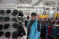 IDP Field Trip: Rachel Roberts shopping for a hat, Carrefour supermarket, Urumqi, 7 November 2011.