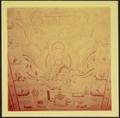Photograph of a ceiling painting of Kṣitigarbha in Dunhuang Mogao Cave 384 taken by Raghu Vira in 1955.